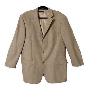 GiaFranco Ruffini Duomo Men’s  Wool Tan Sports Blazer Jacket Size 44L